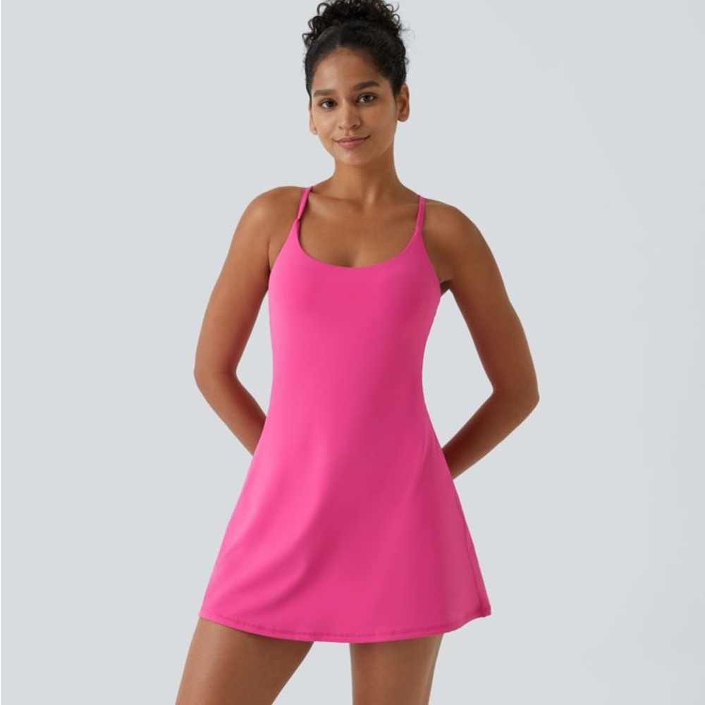 Halara 3x Cloudful SoftlyZero Plush Backless Active Dress